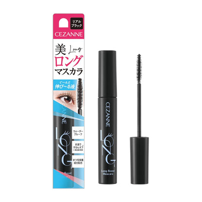 CEZANNE Long Boost Mascara Real Black 5.7g for Stunning Length
