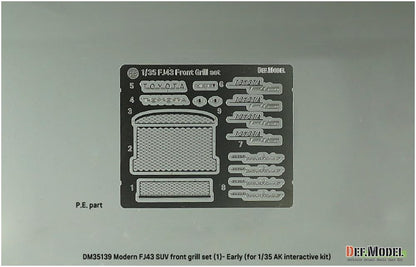 DEF.MODEL 1/35 FJ43 Front Grill Set for Scale Model Kits