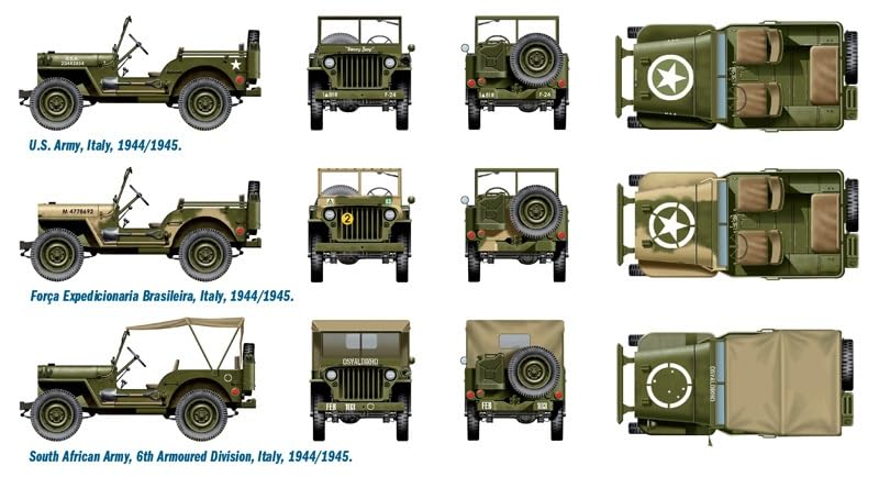 PLATZ 1/72 WWII American Willys Jeep Model Kit Set