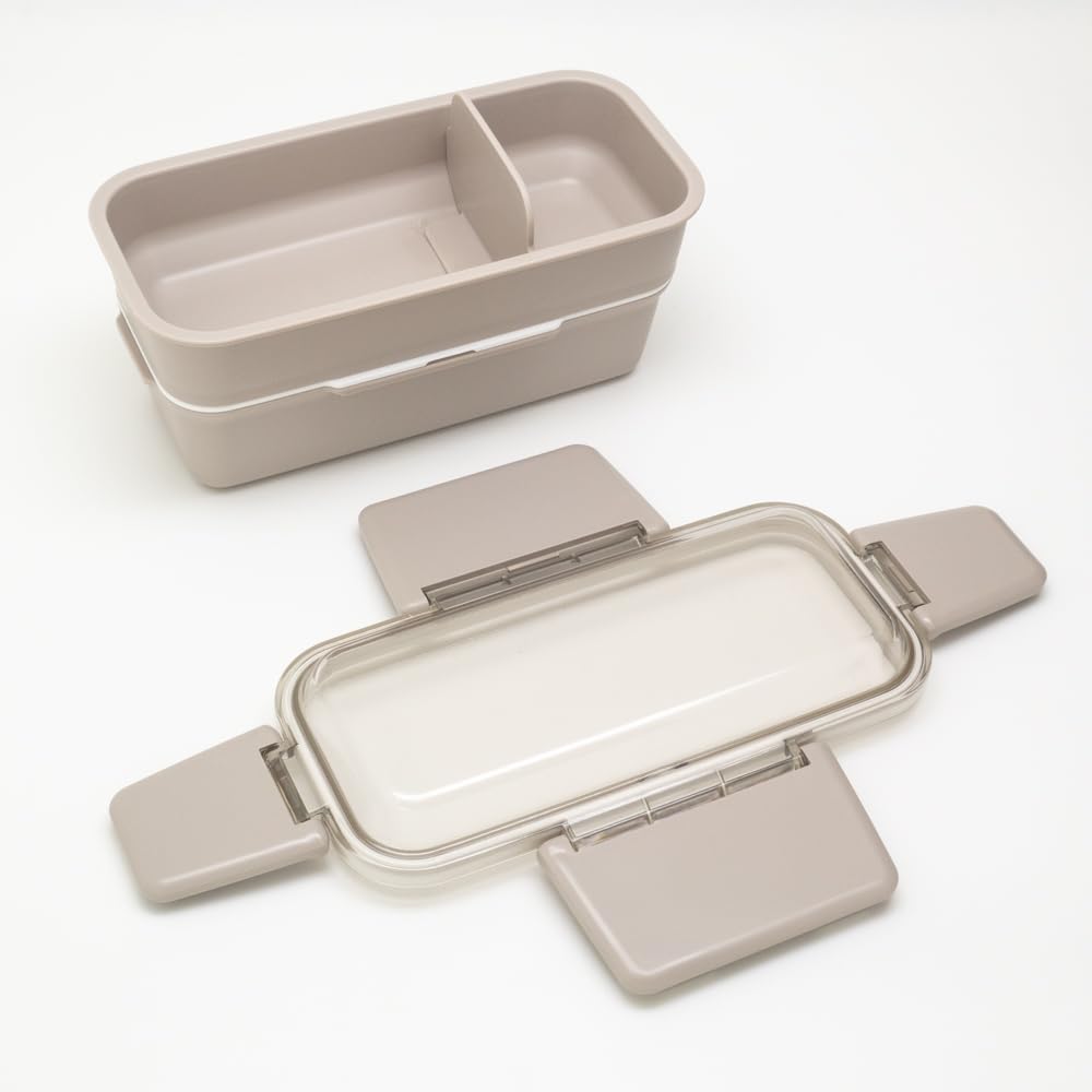 OSK Two-Tier Lunch Box with Dividers Calm Color 600ml