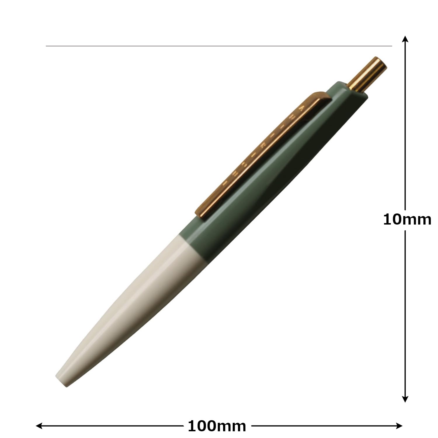 Anterique Mini Ballpoint Pen 0.5mm Sage Green and Ecru Beige