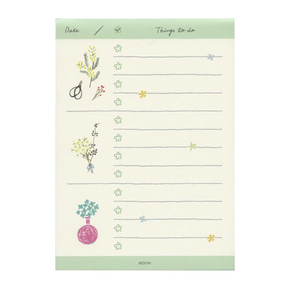 Designphi To-Do List with Dried Flower Design