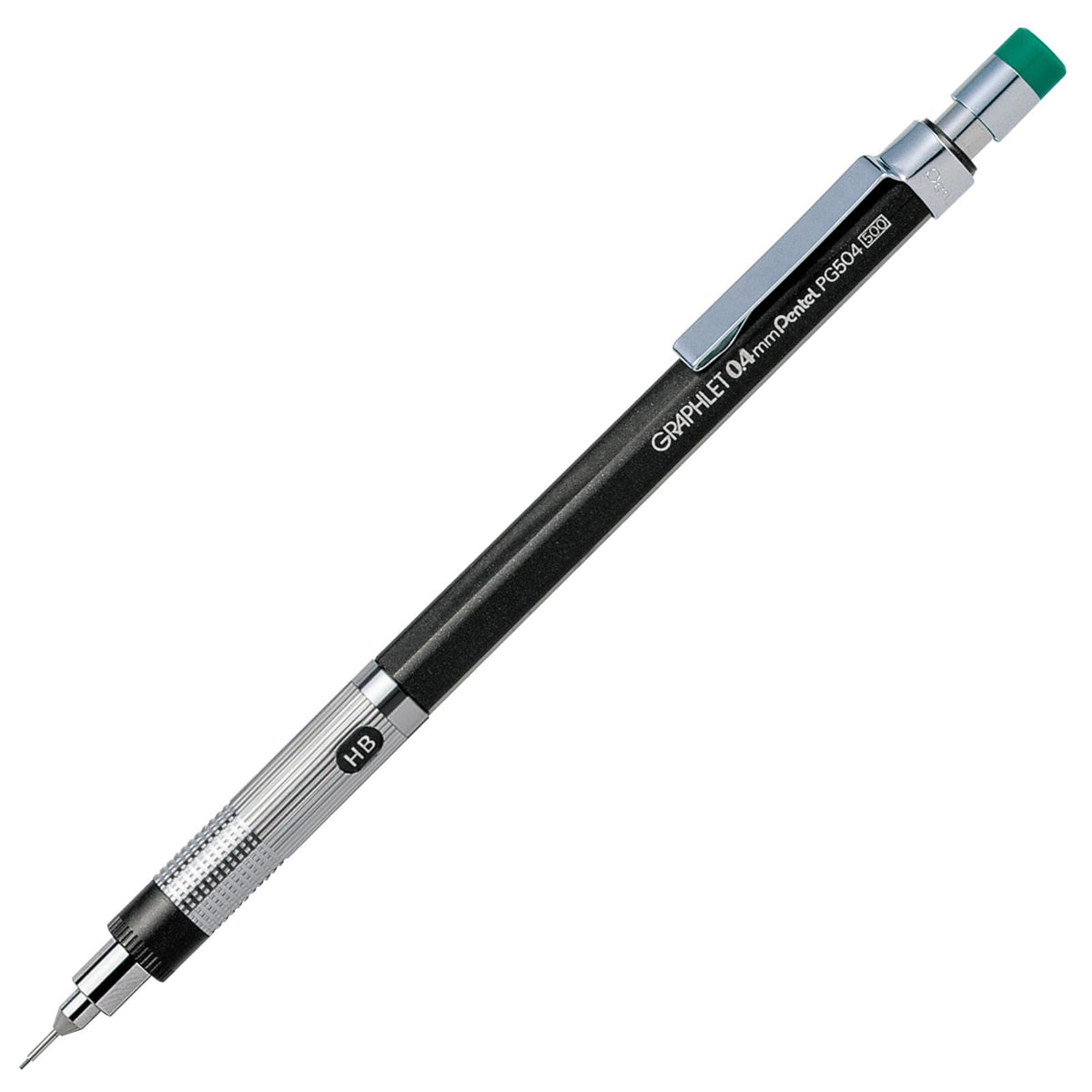 Pentel Graphlet Mechanical Pencil Metallic Gray 0.4mm