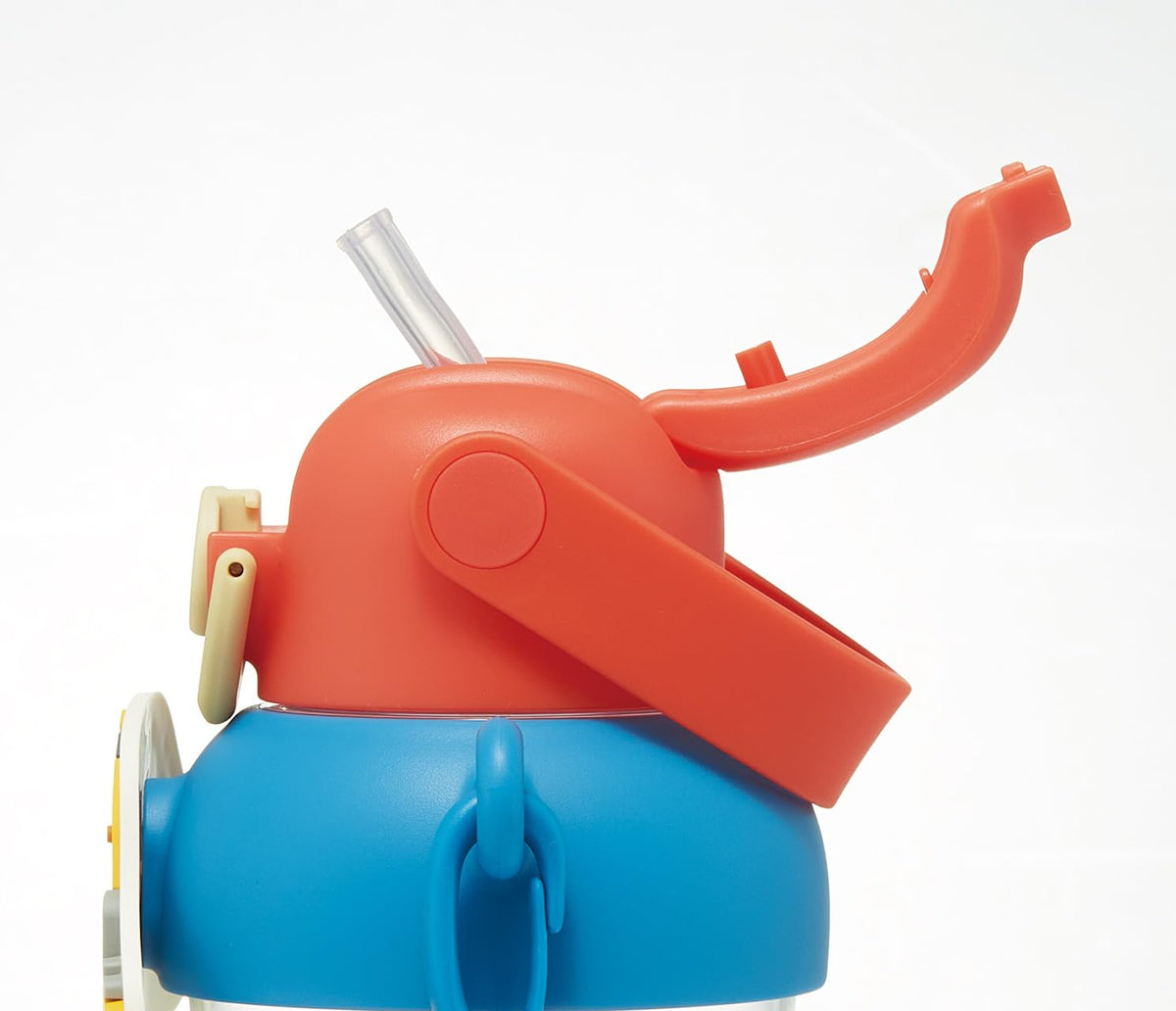 Skater Water Bottle with Rubber Mascot 650ml One-Push Open Lock