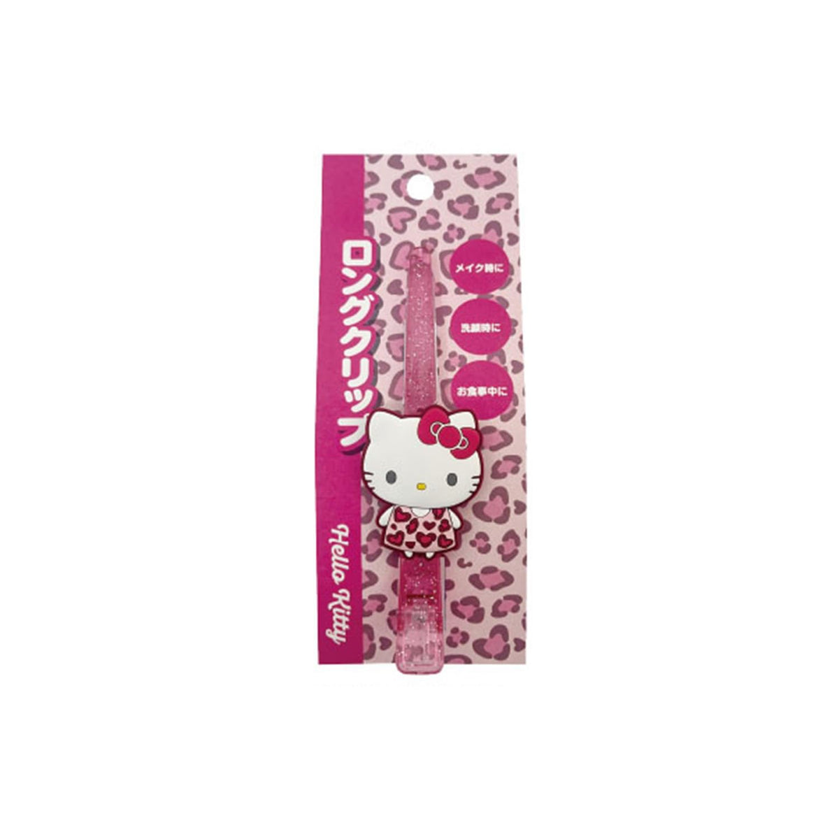 AI PLANNING Hello Kitty Gallery Long Clip with Heart Leopard Design