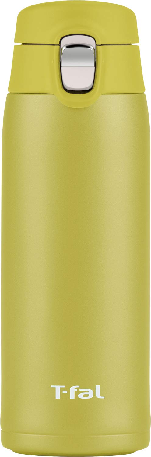 T-Fal Stainless Steel Water Bottle 400ml with One-Push Opening