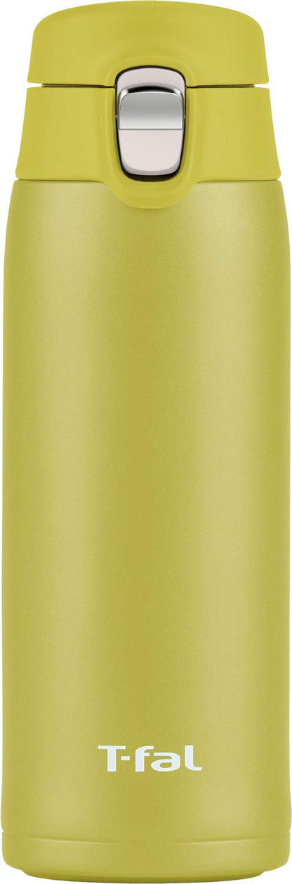 T-Fal Stainless Steel Water Bottle 400ml with One-Push Opening