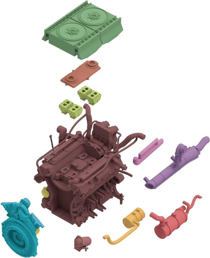 Rye Field Model 1/35 Maybach HL230 P30 Engine Set Model Kit Parts