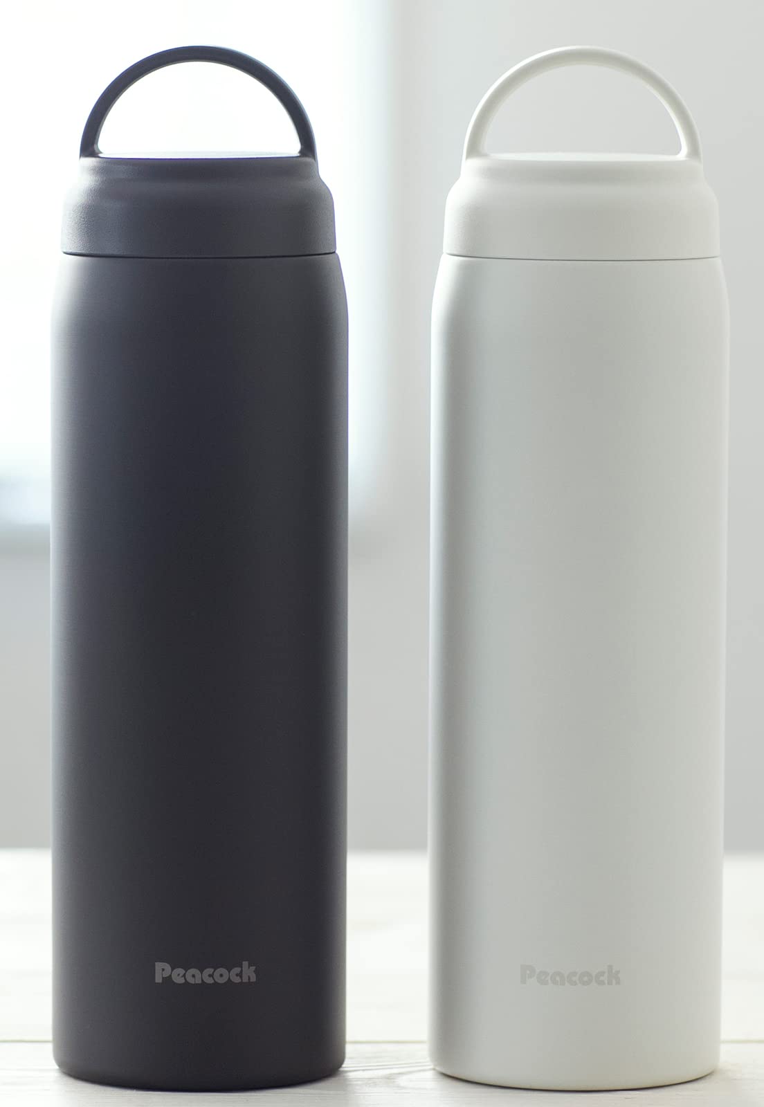 Peacock Screw Mug Bottle with Handle Charcoal Gray 600ml