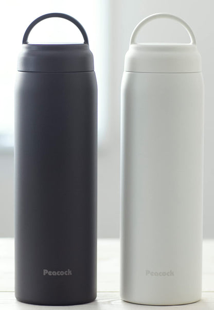 Peacock Screw Mug Bottle with Handle Charcoal Gray 600ml