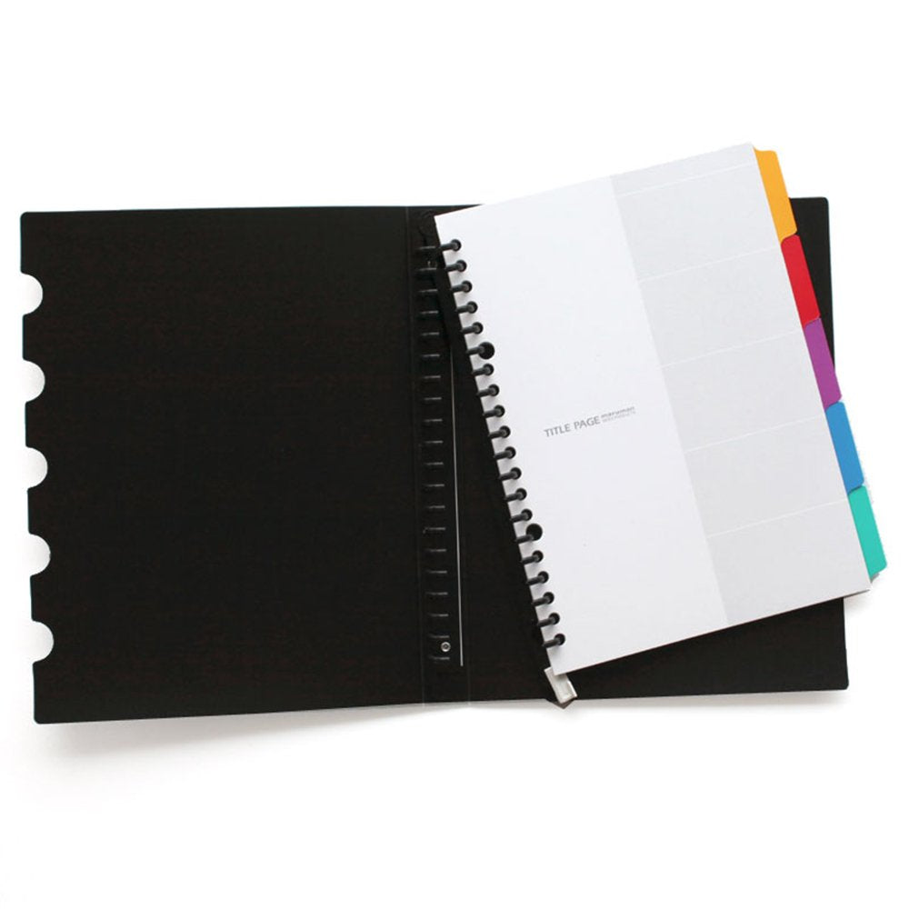 Maruman Loose Leaf Binder A5 Five Chart 20 Holes Black
