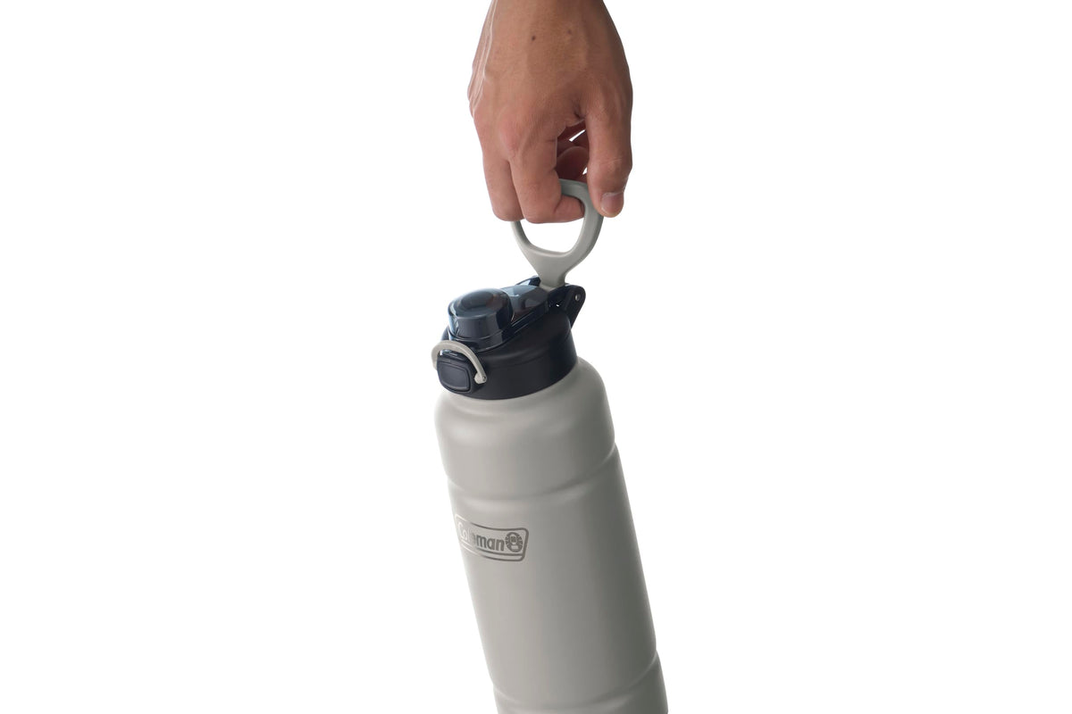 Coleman(コールマン) 真空断熱スポーツボトル/1.1L(グレー) 水筒 保冷 直飲み スポーツドリンク対応 ワンタッチオープン ハンドル付き セラミック加工