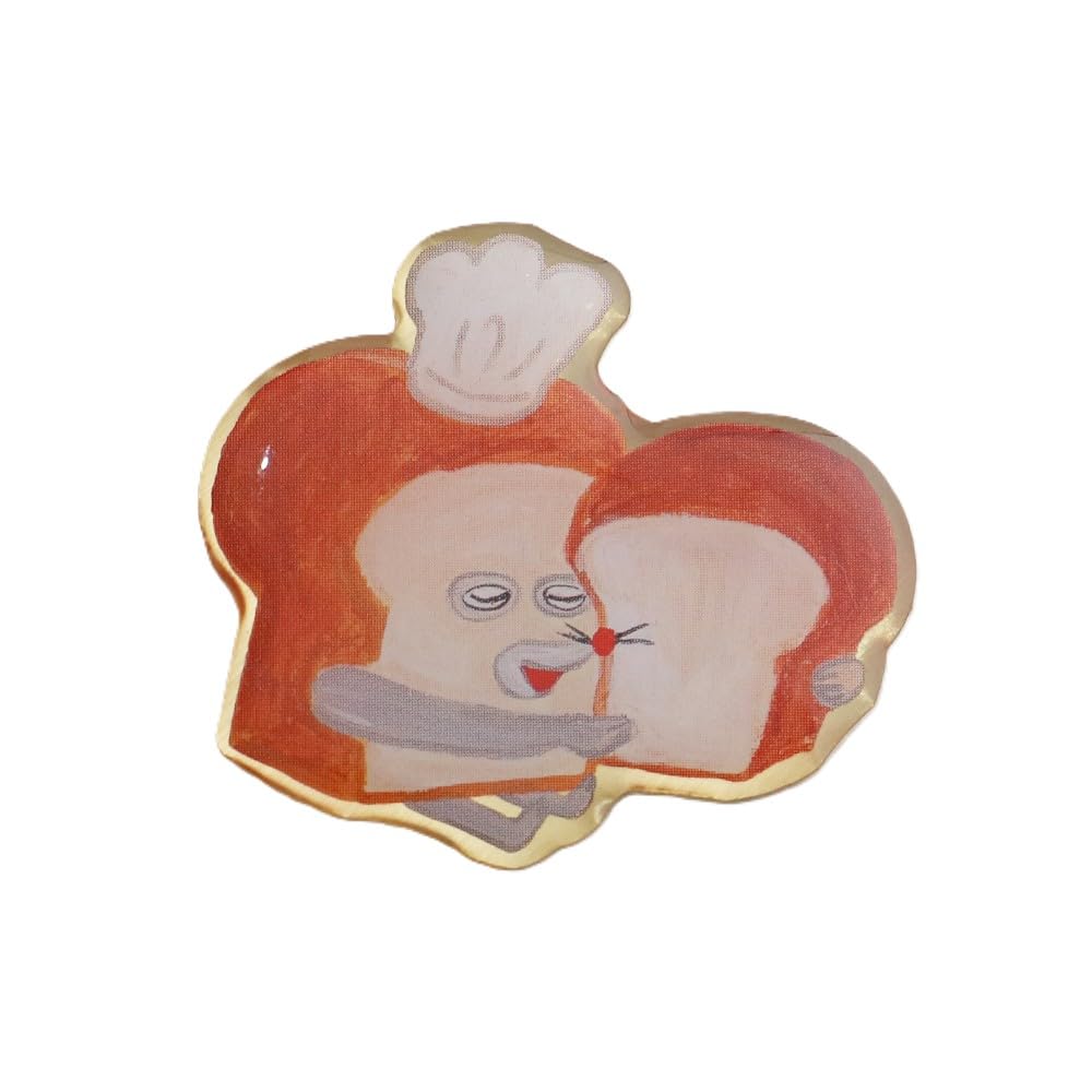 Overglad Bread Thief Pin Badge Cute Collectible for Fans