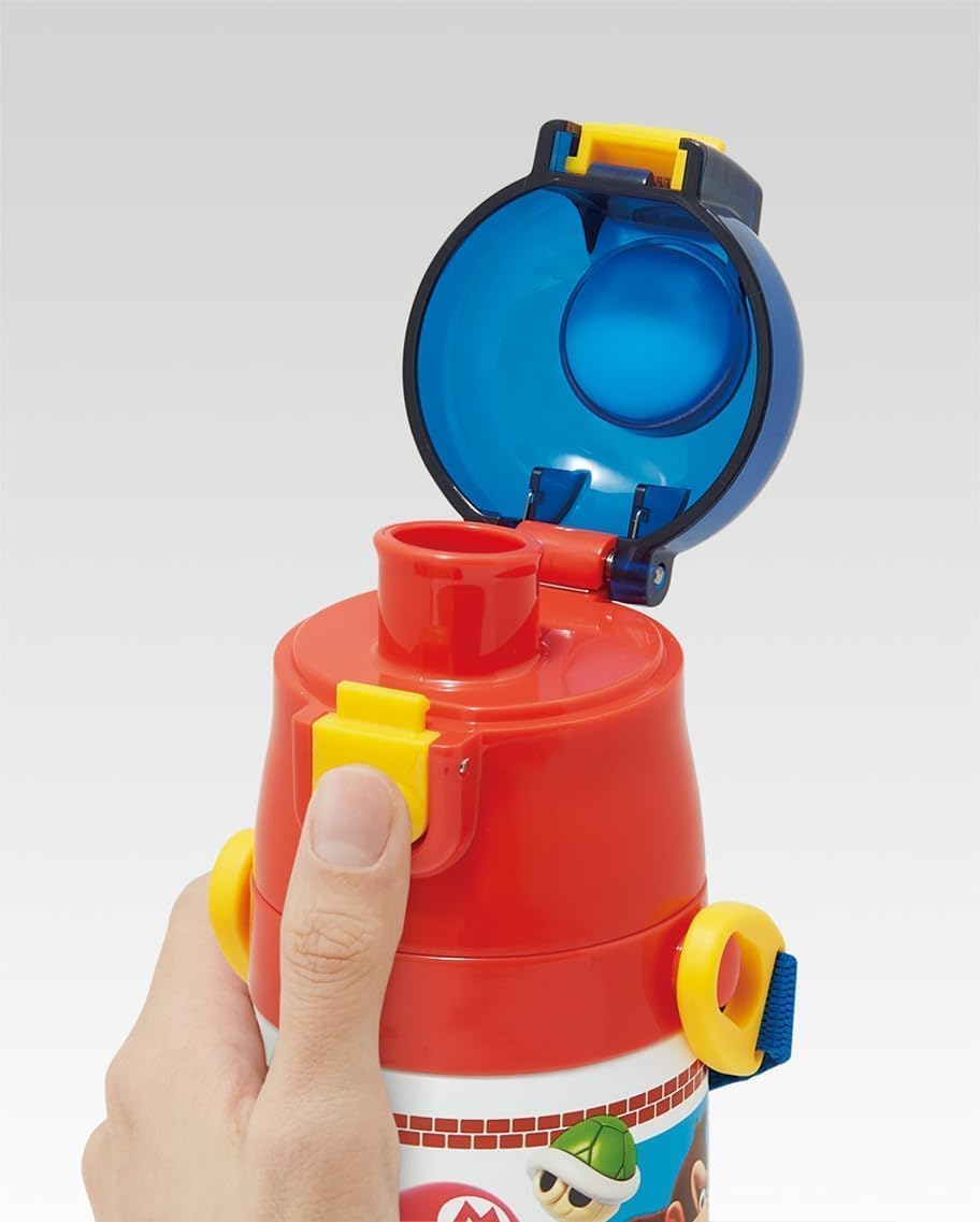 Skater Kids Water Bottle 2WAY 470ml Super Mario Design