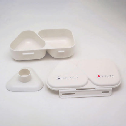 OSK Onigiri Lunch Case Set with Mold White 465ml Made in Japan