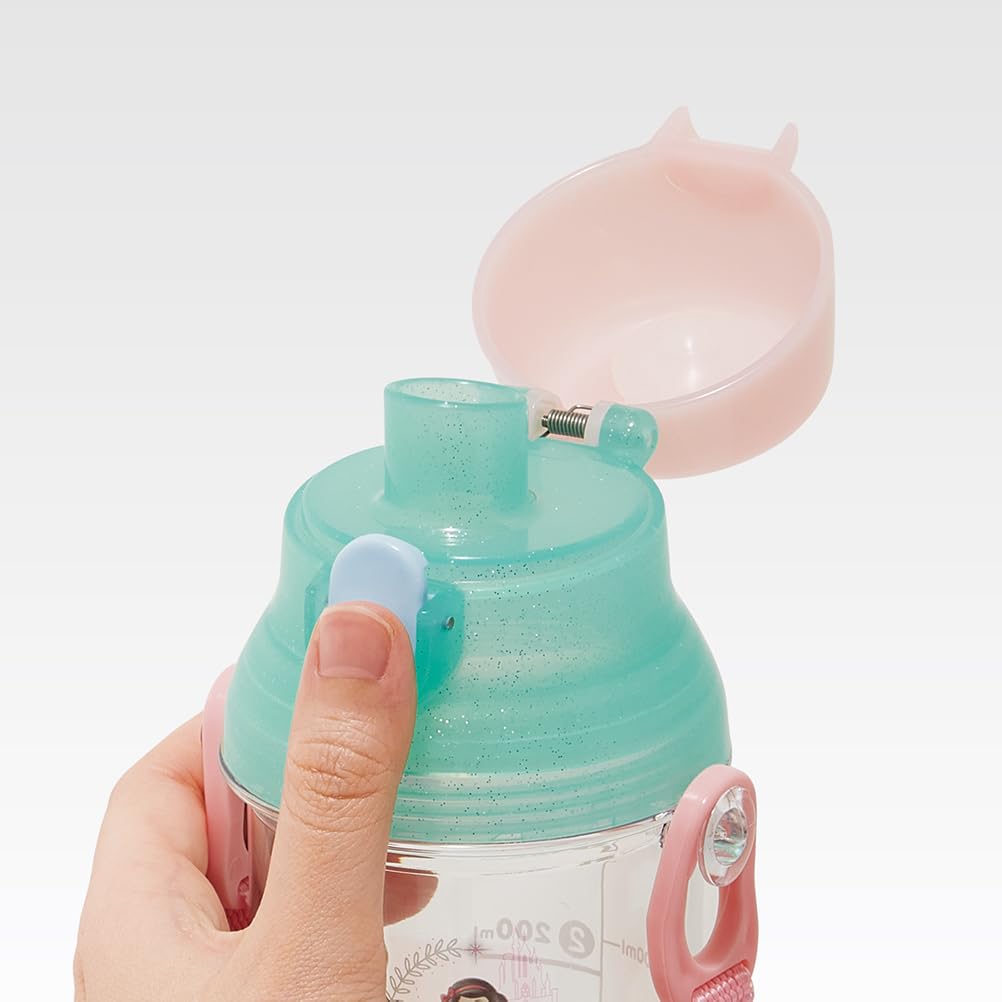 Skater Kids Clear Plastic Water Bottle 480ml with Disney Princess Design