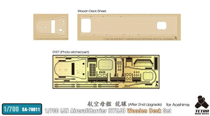 Tetra Model 1/700 Scale Aircraft Carrier Ryūjō Wooden Deck Parts Set