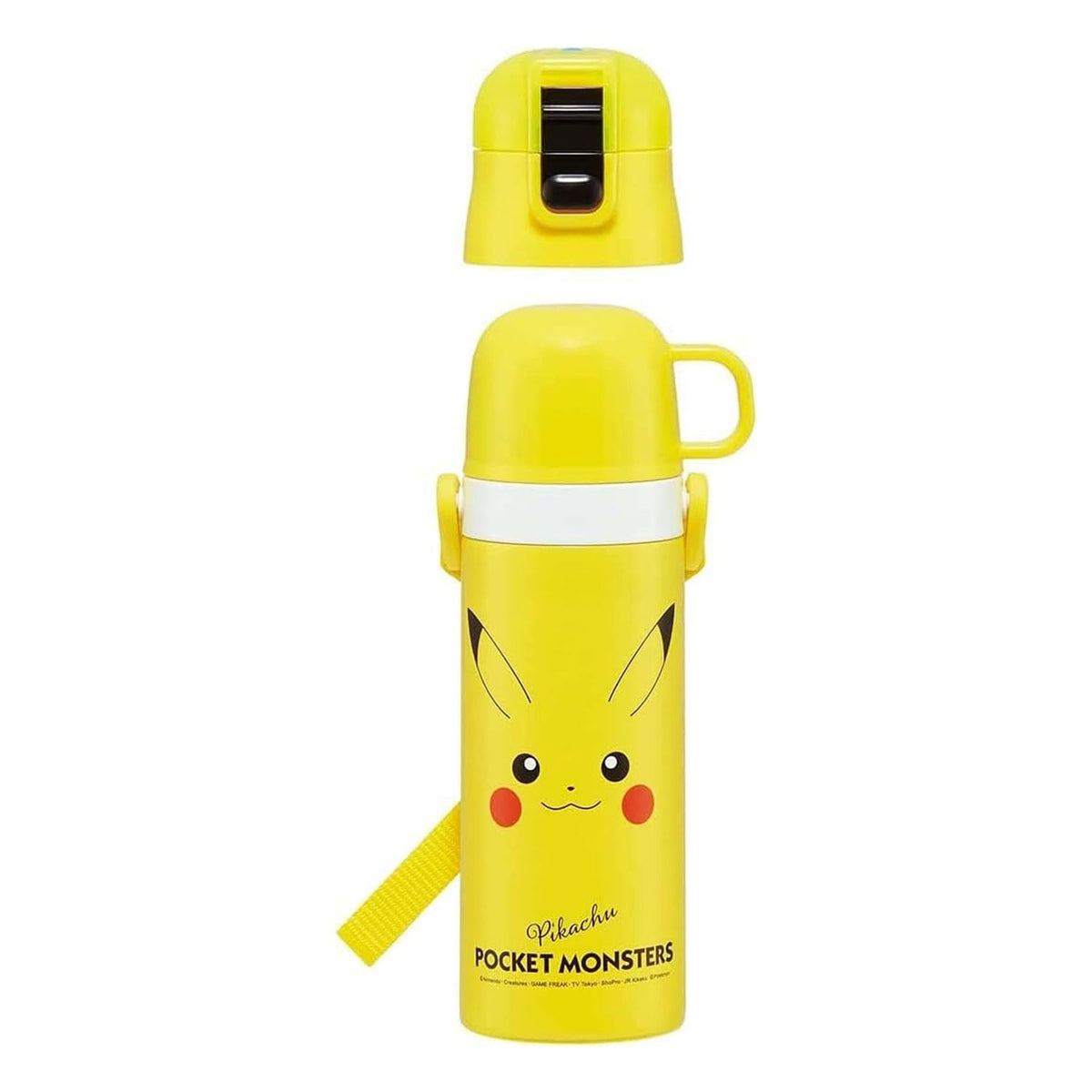 Skater Kids Water Bottle 2WAY Pikachu 470ml Stainless Steel