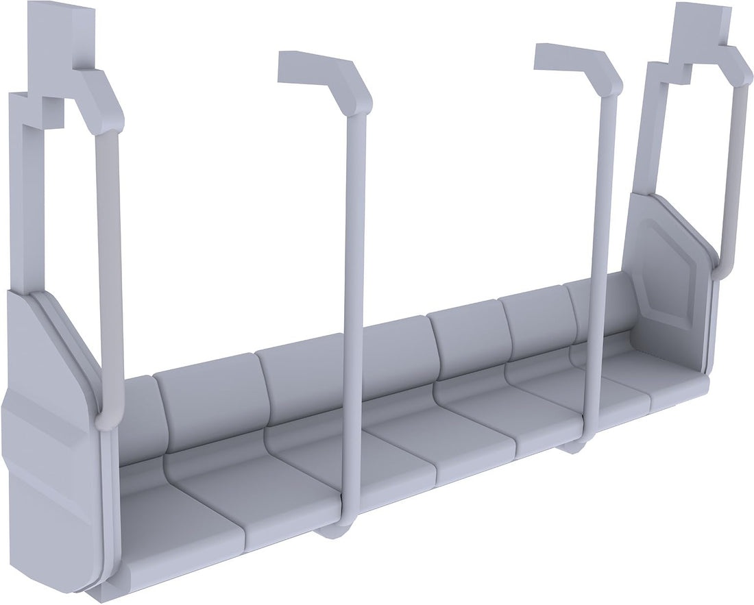 Plum 1/80 Long Seat Interior Set Unpainted Plastic Kit