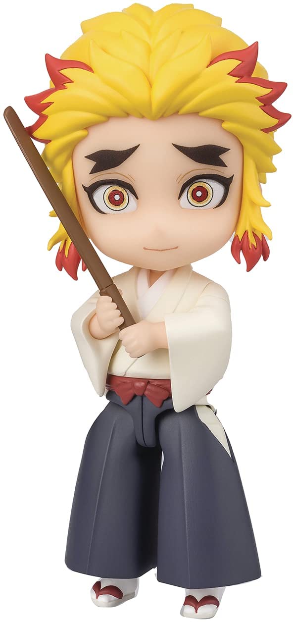 TAMASHII NATIONS Figuarts mini Demon Slayer: Kimetsu no Yaiba Senjuro Rengoku Figure, Approx. 90mm
