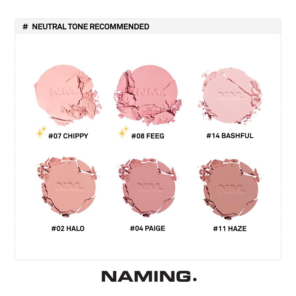 NAMING Fluffy Powder Blush 01 Bagel for Natural Glow
