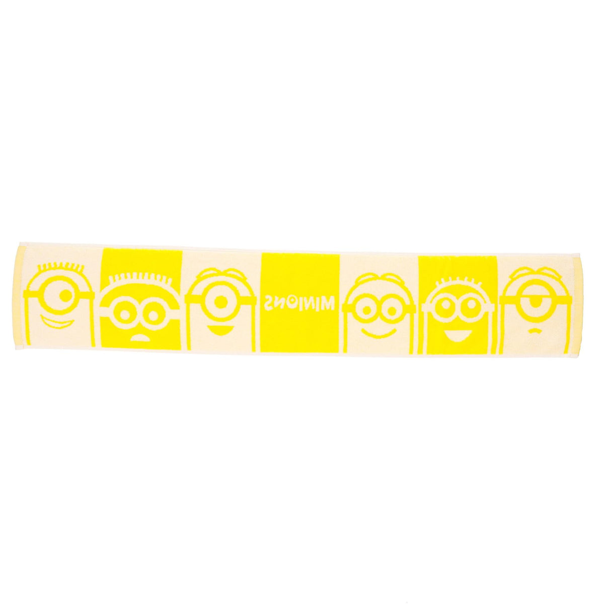 Marushin Minion Face Pattern Towel Cute Yellow Design