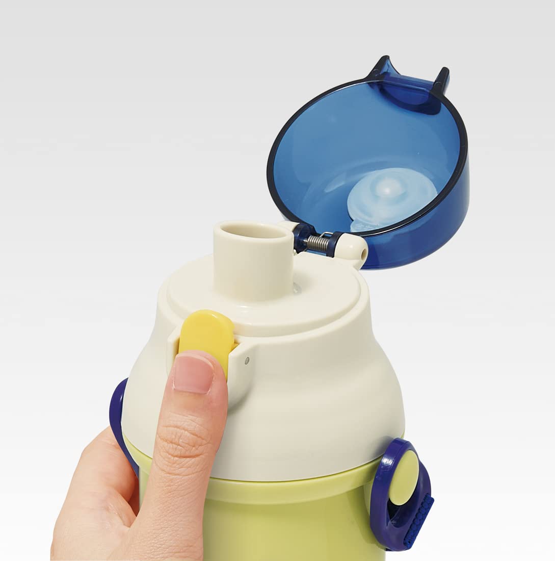 Skater Kids Water Bottle with One-Touch Lid 480ml Dinosaur Design