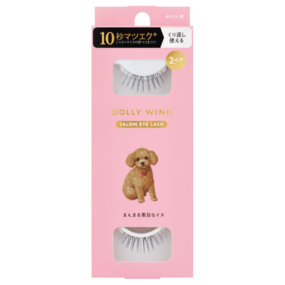 KOJI Dolly Wink Salon Eyelashes No.7 Round Black Dog 2 Pairs