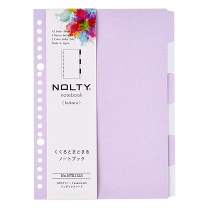 NOLTY kukuru A5 Index Sheet Lavender for Organizing Notes