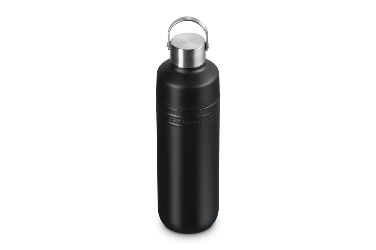 Le Creuset Bottle 1000ml Vacuum Insulated Matte Black for On-the-Go