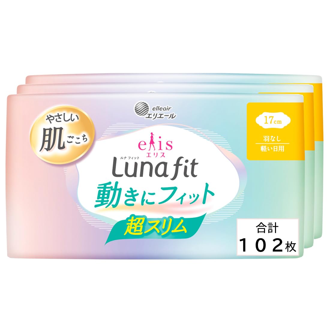 Ellis Luna Fit Ultra Slim Sanitary Napkins 17cm 102 Count