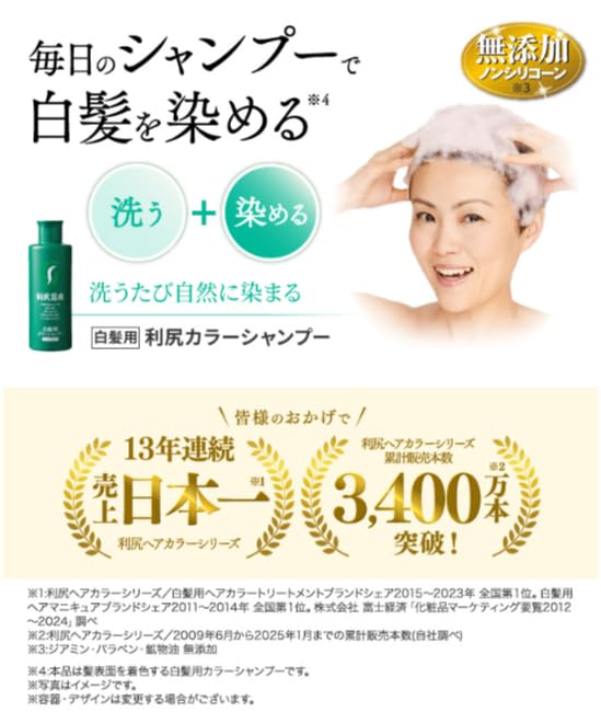 Sastty Hair Color Shampoo for Gray Hair 200ml Black