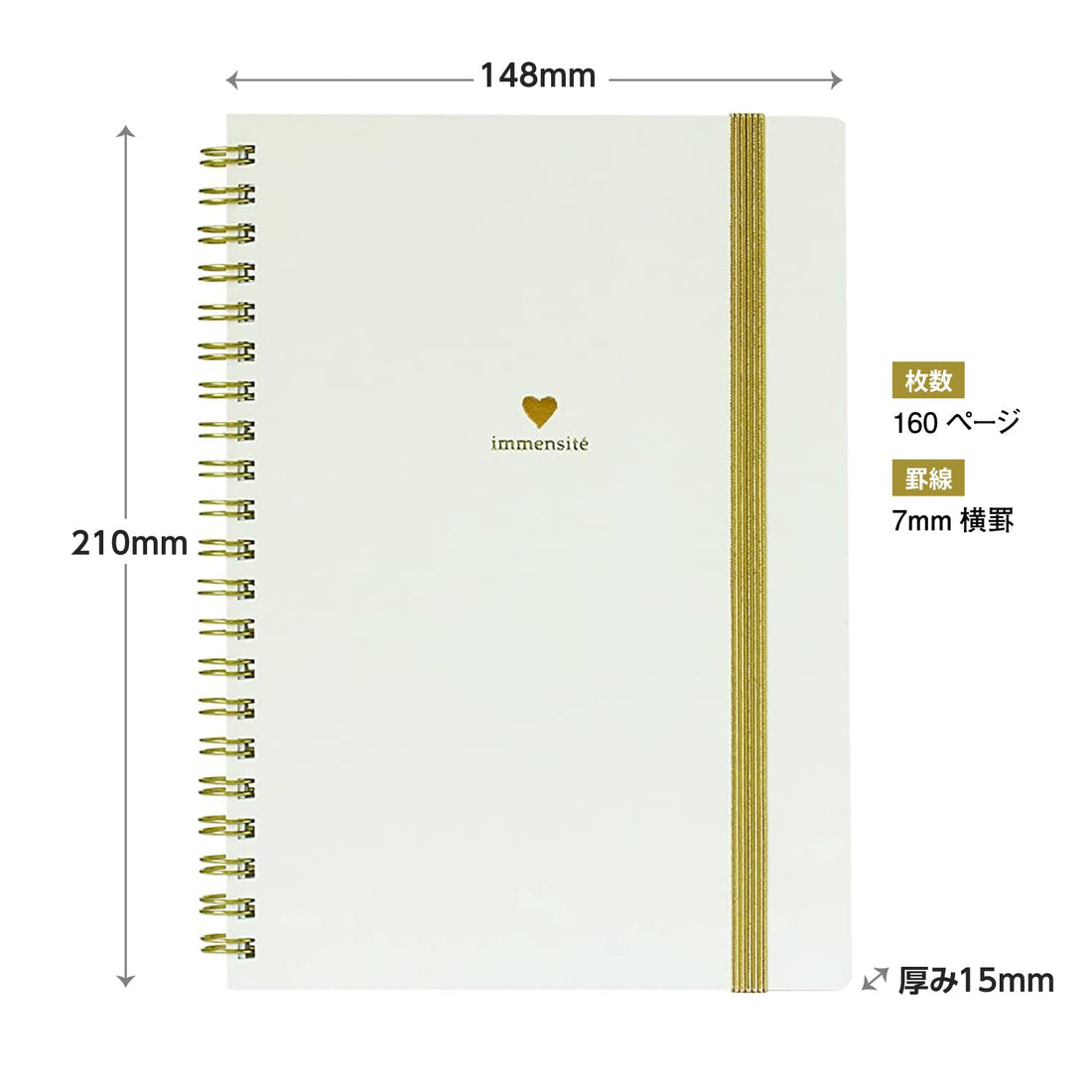LABCLIP A5 Notebook with Horizontal Lines for Easy Note-Taking