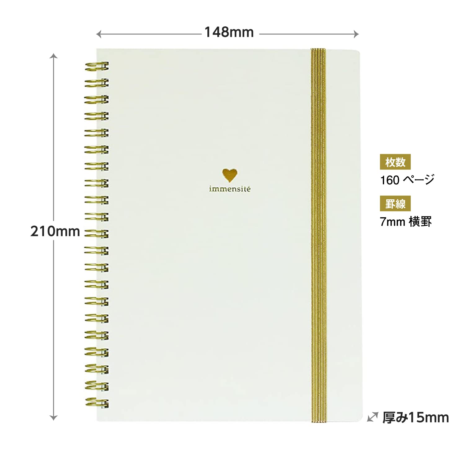 LABCLIP A5 Notebook with Horizontal Lines for Easy Note-Taking