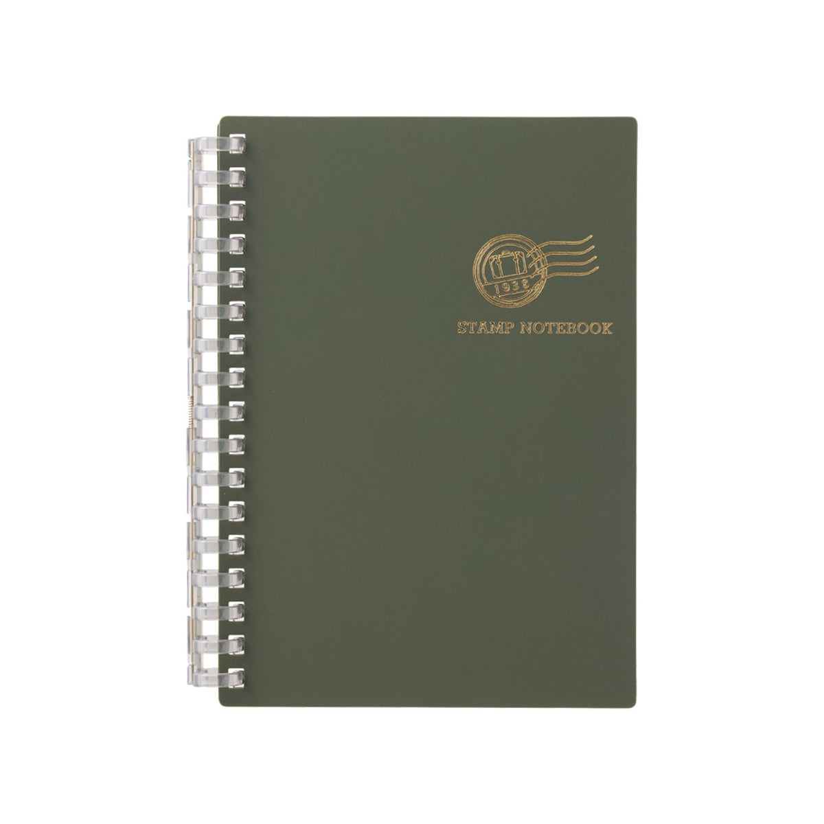 Lihit Lab Stamp Book A6 with 20 Leaves for Stamp Rally Olive N380-22