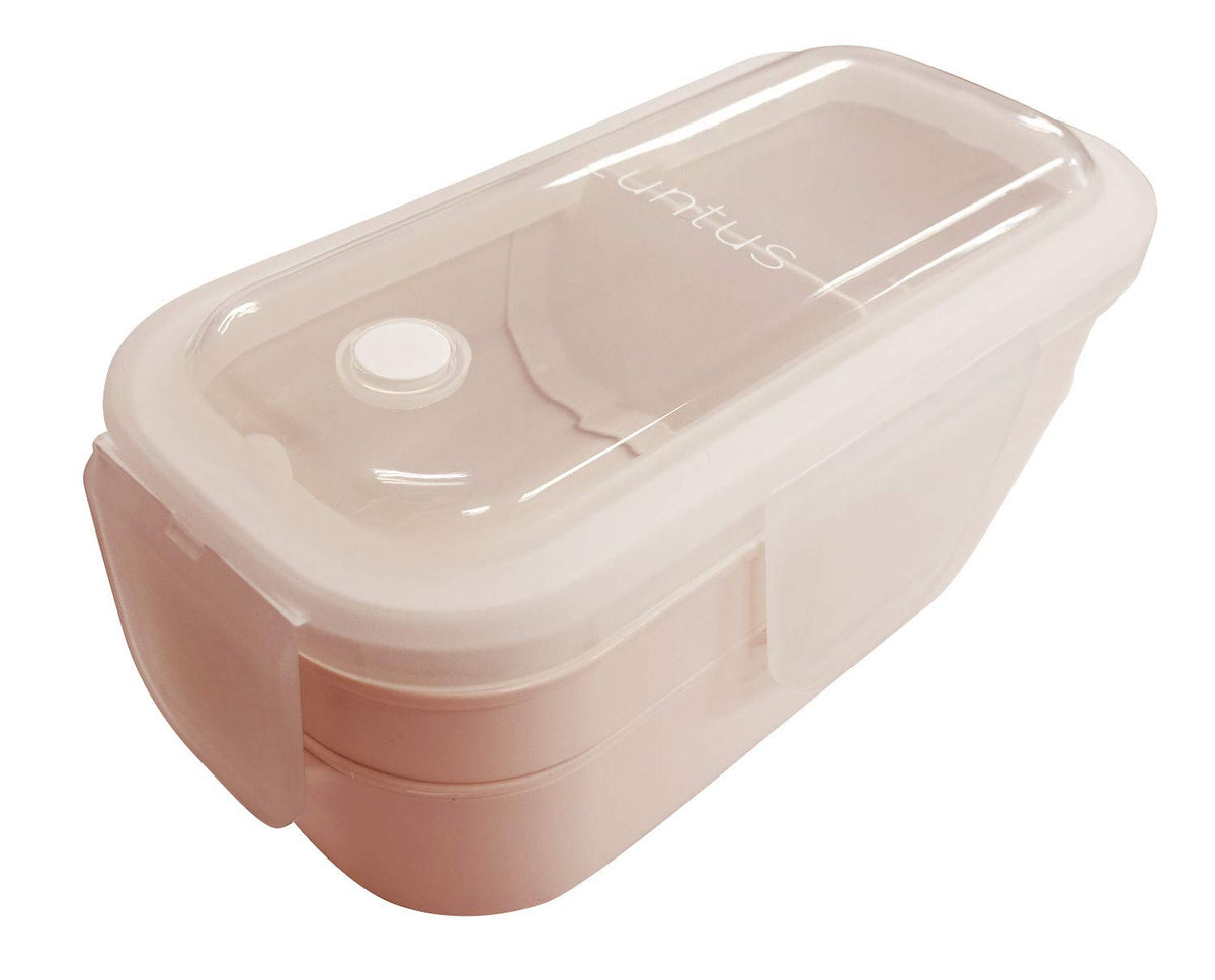 Asvel Bento Box Lantas 600ml Pink with Antibacterial Features