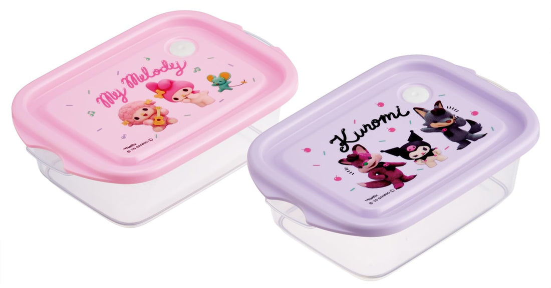 Skater Seal Container Set 500ml Made in Japan for Girls