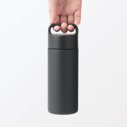 MUJI Vacuum Insulated Bottle with Handle 350mL Black