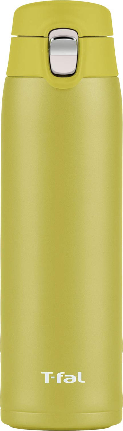 T-Fal Stainless Steel Water Bottle 480ml with One-Push Opening