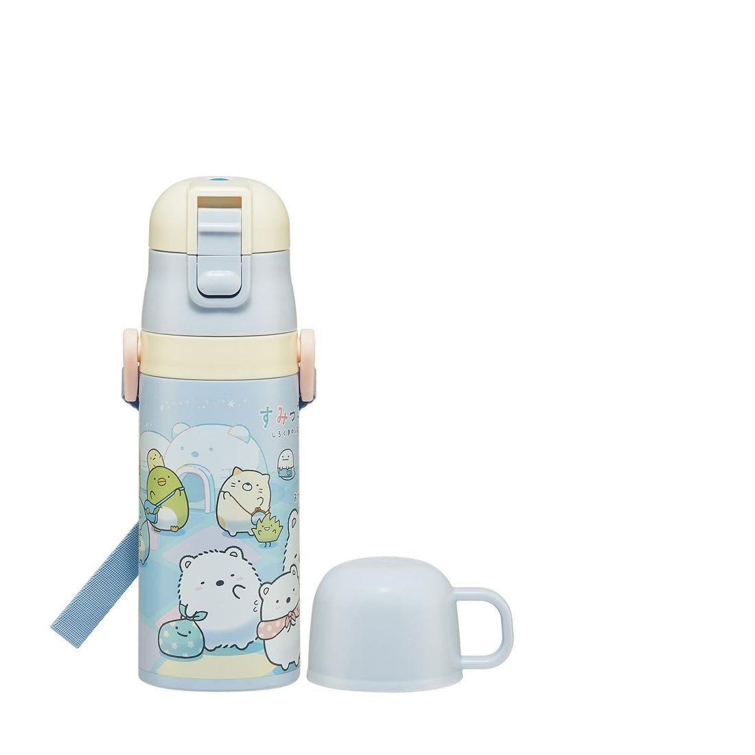 Skater Kids Water Bottle 2WAY 420ml Stainless Steel with Cup