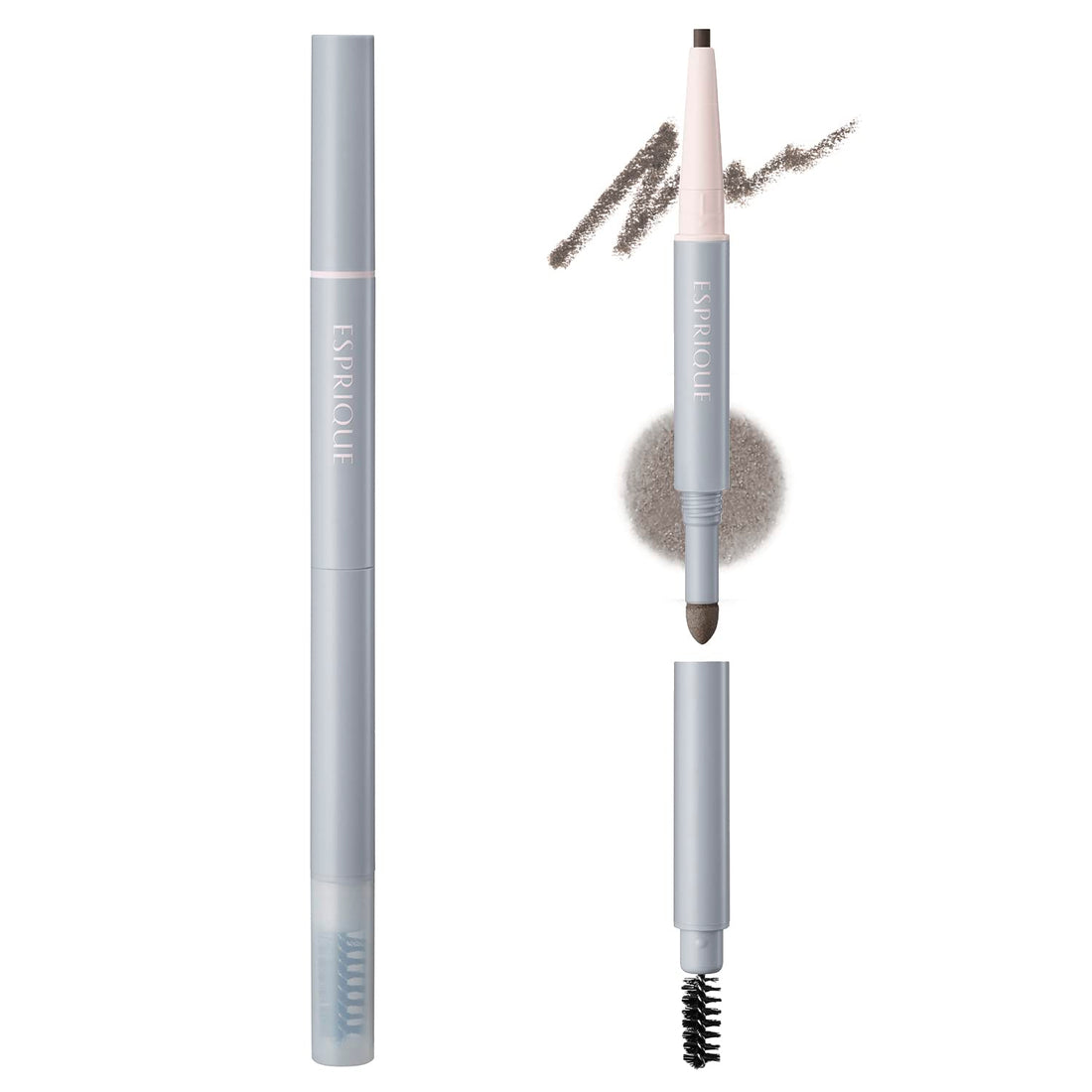 ESPRIQUE W Eyebrow Styler Pencil and Powder Gray 0.5g