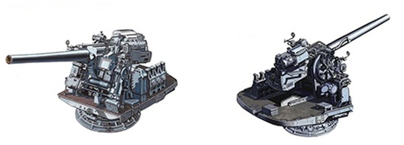 FineMolds 1/700 Nano Dread Series US Navy 5 Inch Gun Model Parts