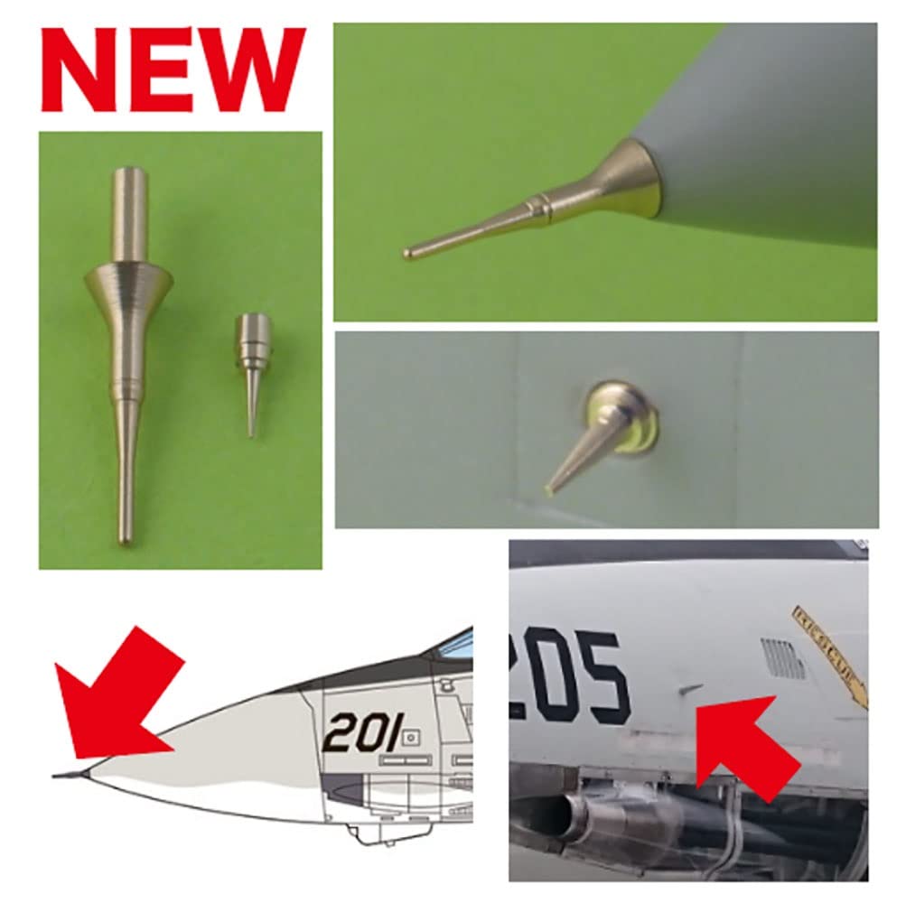 PLATZ 1/48 F-14 Tomcat Pitot Tube and AOA Sensor Model Parts