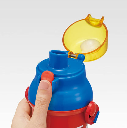 Skater Kids Water Bottle 480ml with One-Touch Design Super Mario