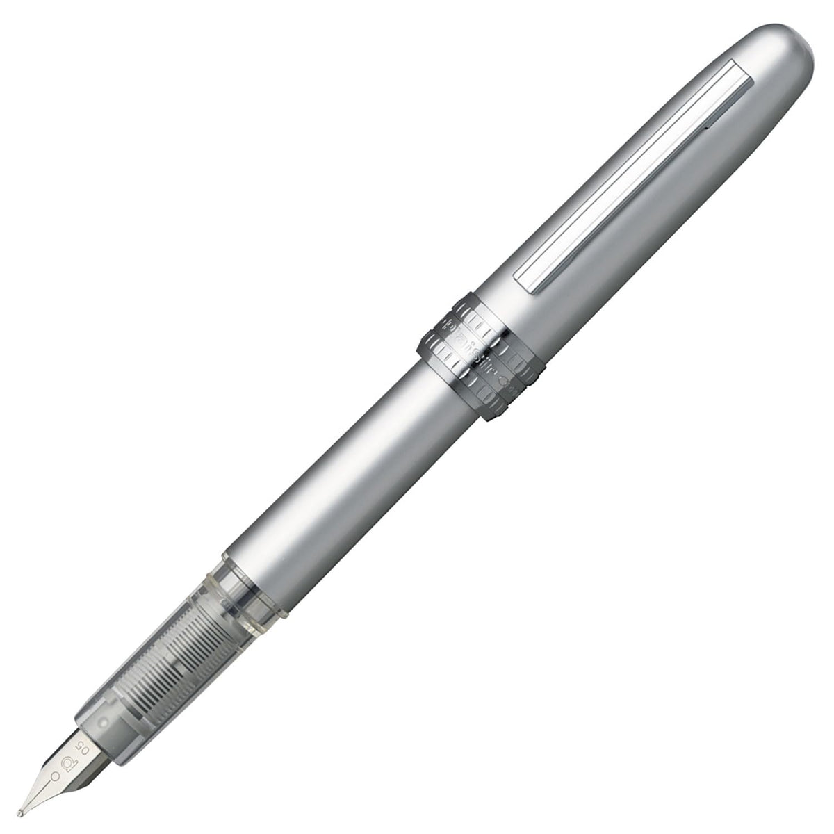 PLATINUM Plaisir Fountain Pen Ice White Medium Nib