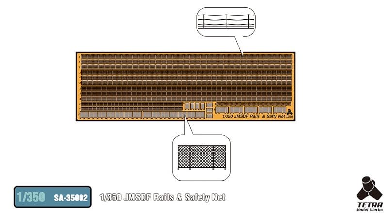 Tetra Model 1/350 Scale Japan Maritime Self-Defense Force Handrail Parts