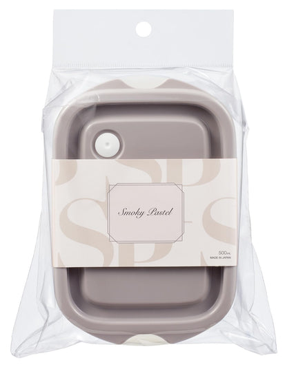 Skater Seal Container Set 500ml Smoky Gray Made in Japan