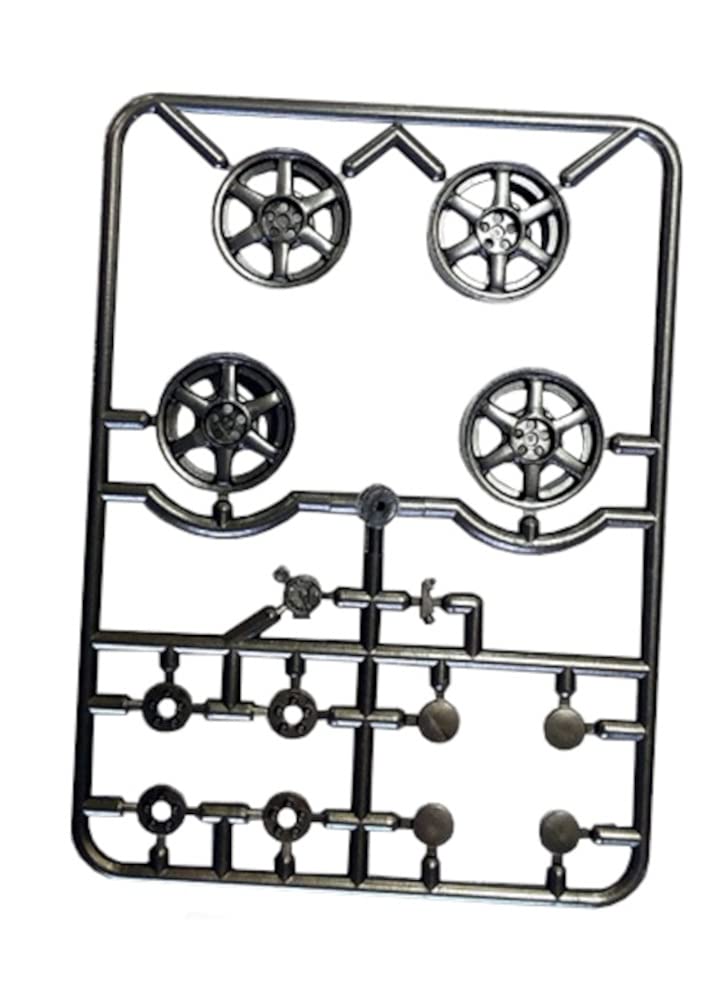 ASUKAMODEL 1/24 Drift-six Orange Wheels Model Parts