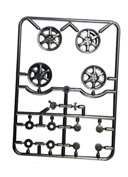 ASUKAMODEL 1/24 Drift-six Orange Wheels Model Parts