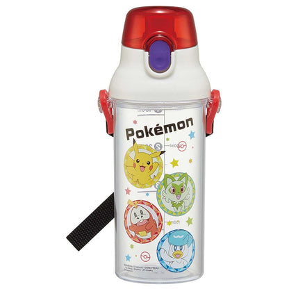Skater Kids Clear Plastic Water Bottle 480ml with Measurement Markings